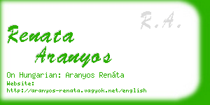 renata aranyos business card